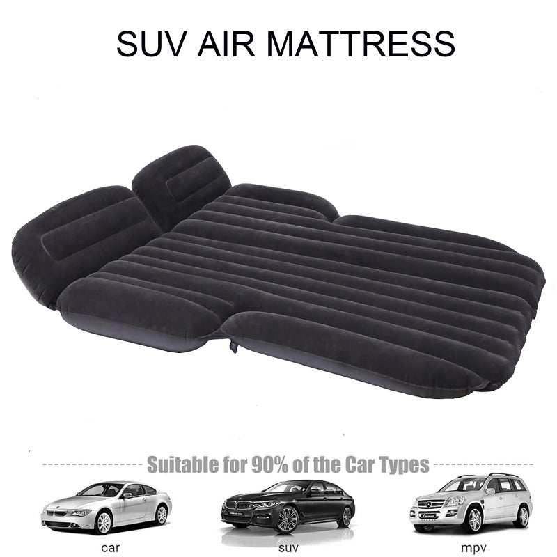 Onirii Inflatable SUV Air Mattress,Thickened Flocking Inflatable Car Camping Travel Air Mattress with 2 Pillows & Air Pump,Portable Car Sleeping Bed for SUV|MPV|Minivan - Image 5